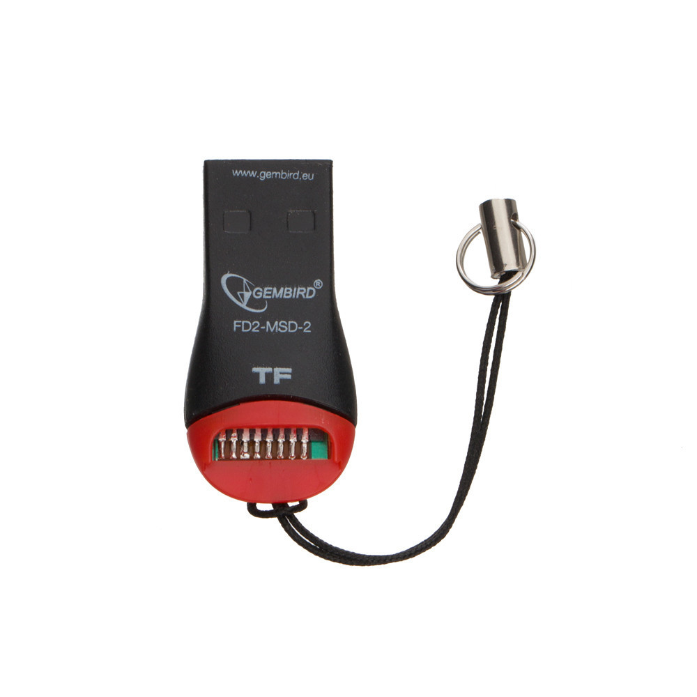 Кардридер Gembird FD2-MSD-3 USB 2.0 Black - Фото 1