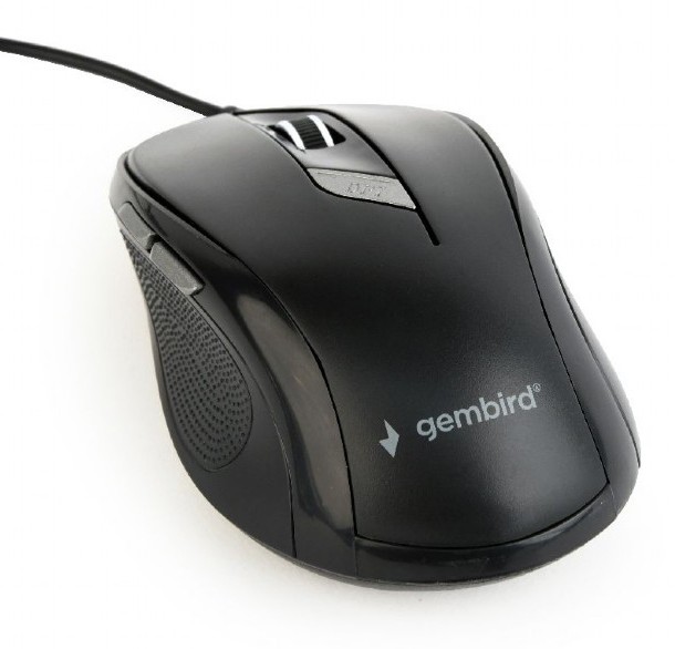 Мышь проводная Gembird MUS-6B-01 Black USB - Фото 1