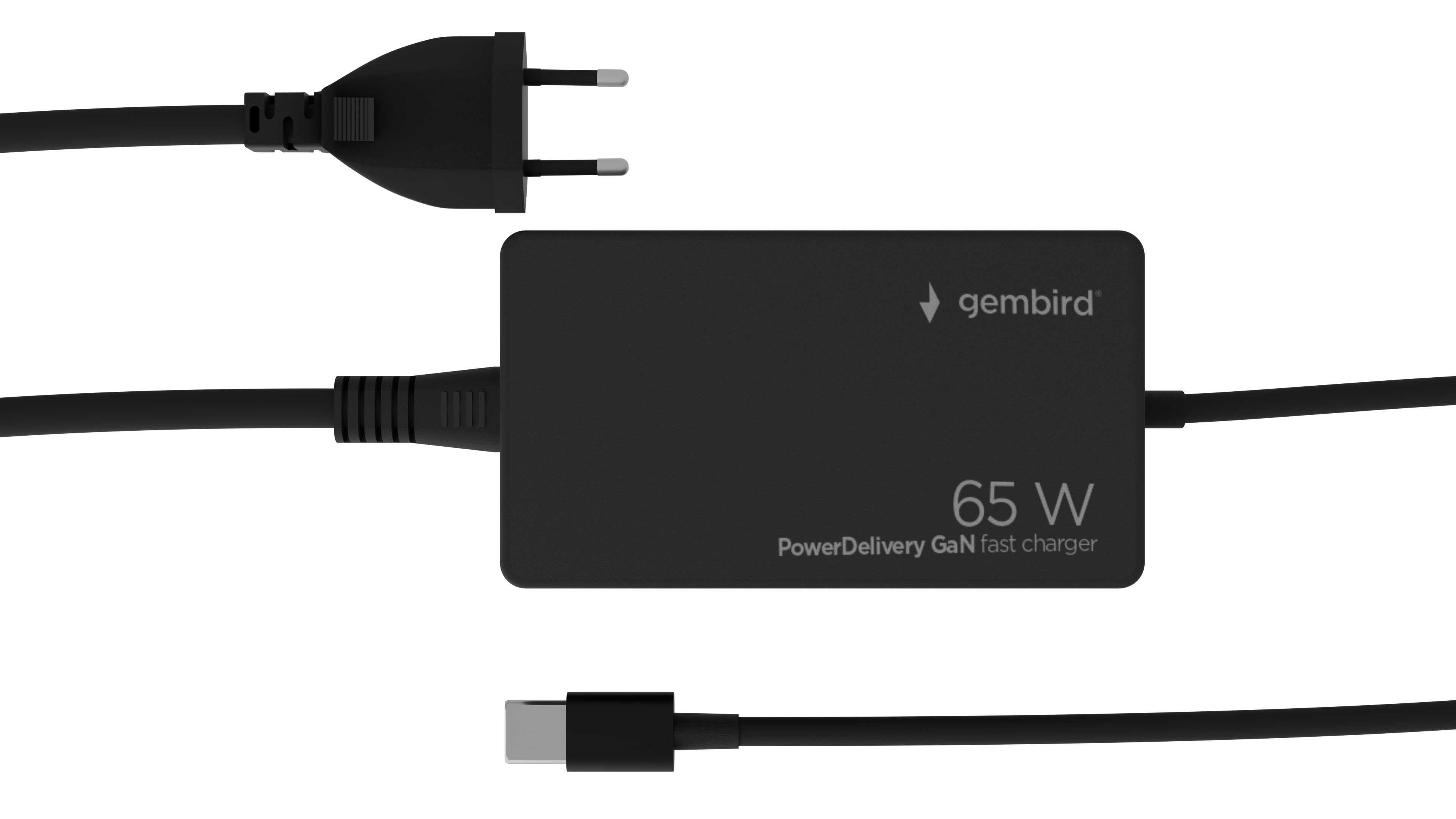 Зарядний пристрій для ноутбука Gembird TYPE-C 65W PD / 28W QC4.0+ (NPA-AC-PDQC65-01) - Фото 1