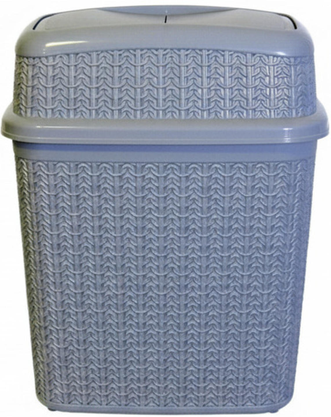 Бак для мусора UCSAN PLASTIC KNIT 10л серый металлик (102302.2) - Фото 1