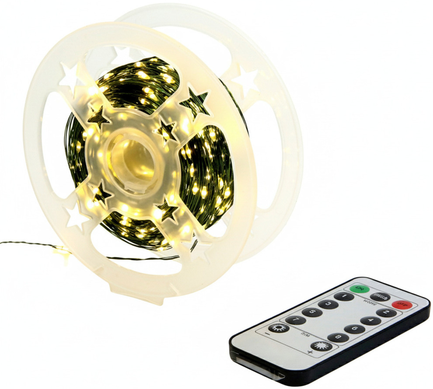 Гирлянда декоративная YES! Fun Нитка 100 м 1000 LED тепло-белая 8 функций пульт (975128) - Фото 1