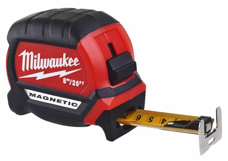 Рулетка Milwaukee Magnetic GEN III 8мх27мм (4932464603) - Фото 1