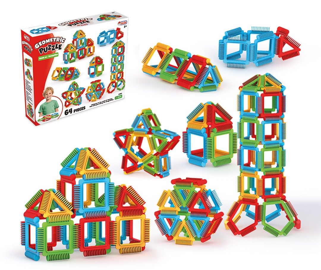 Пластиковый конструктор dede Фигуры 64 элементы (03895) - Фото 1