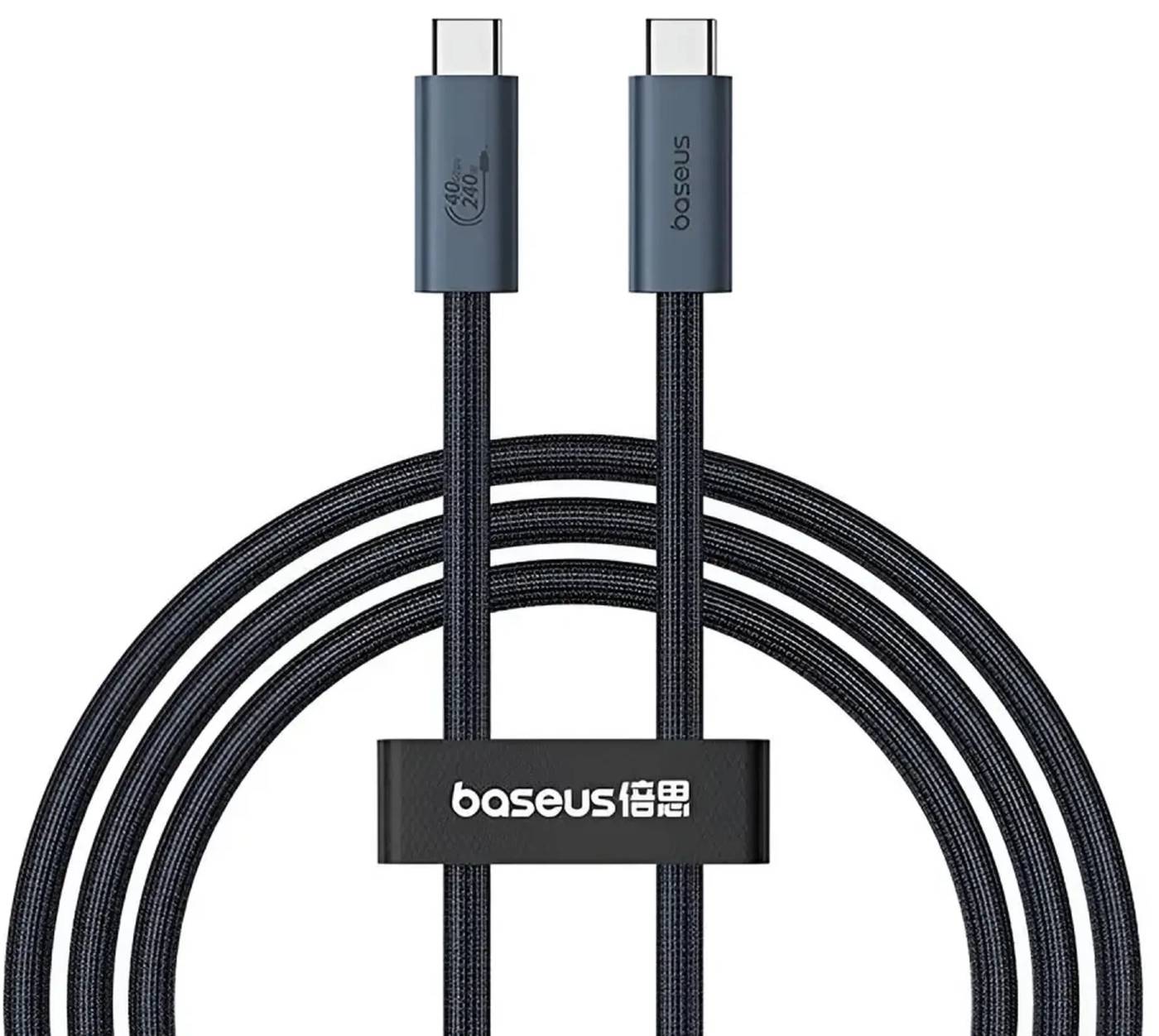 Кабель синхронизации данных Baseus Flash USB-C - USB-C 240W 1m Cluster Black (P10311803111-00) - Фото 1