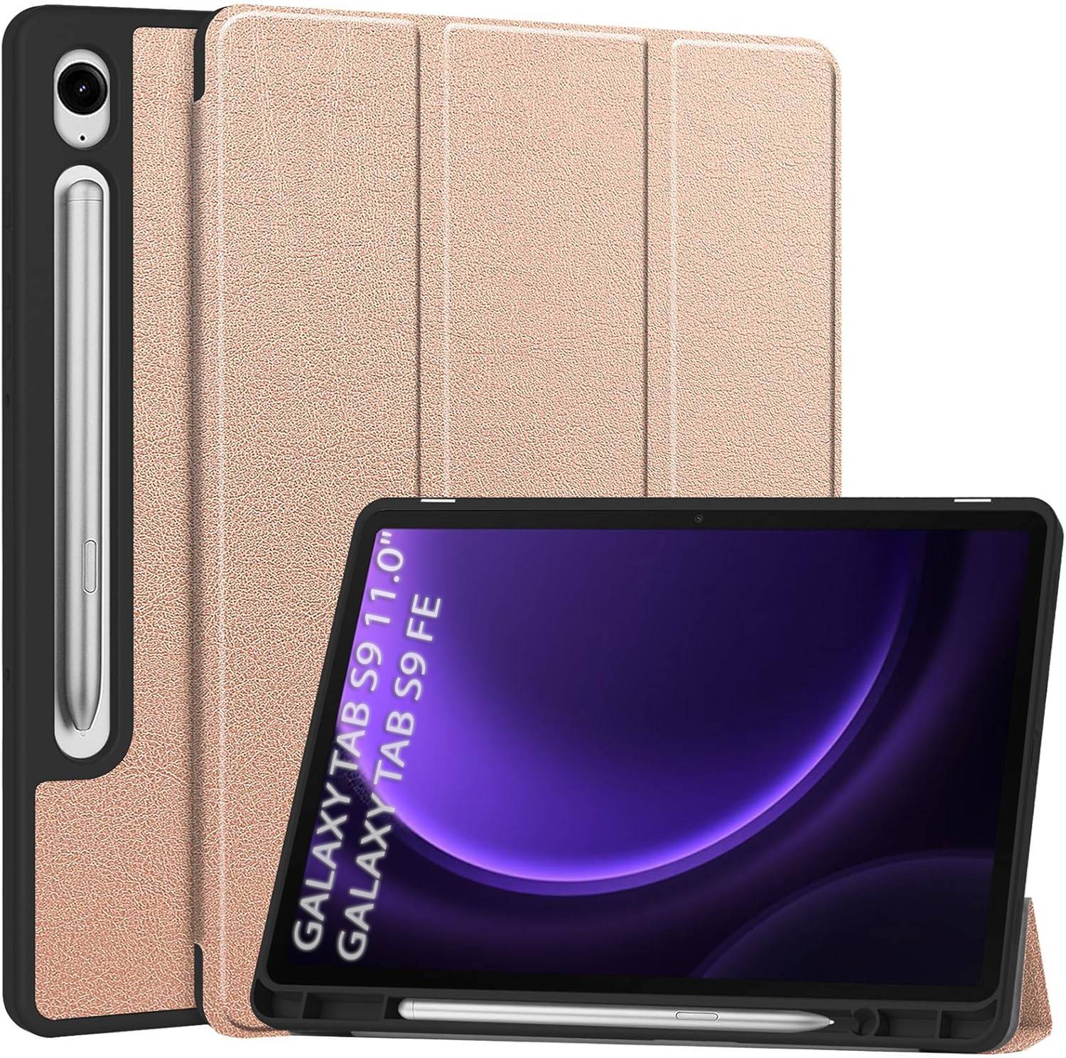 Чехол для планшета BeCover Flexible TPU Mate for Samsung Galaxy Tab S9 (SM-X710/SM-X716)/S9 FE (SM-X510/SM-X516B) 11.0" Rose Gold (712532) - Фото 1