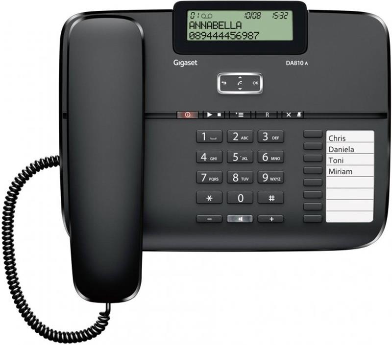 Телефон шнуровой Gigaset DA810A Black (S30350-S214-N101) - Фото 1