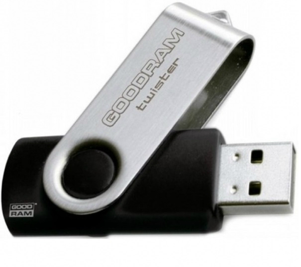 Флеш USB Goodram UTS2 Twister 8GB USB 2.0 Black (UTS2-0080K0R11) - Фото 1