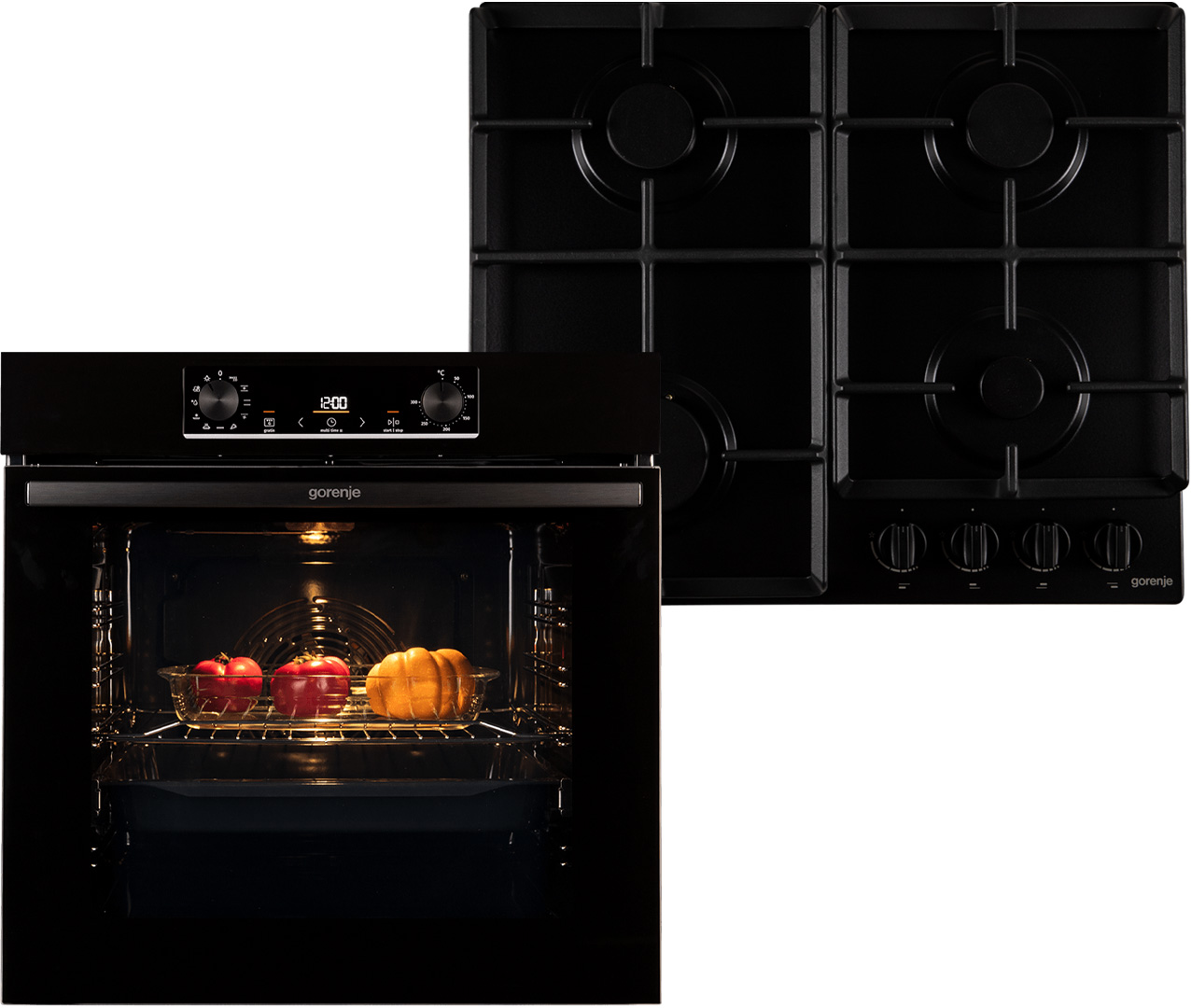 Духовой шкаф + варочная панель газовая Gorenje BO6735E05B + G641EB ...