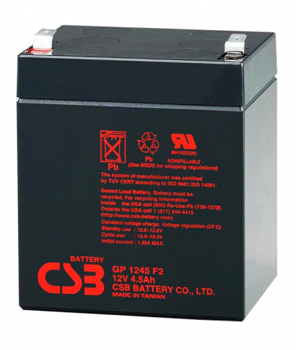 Аккумулятор для ИБП CSB 12V 4.5Ah (GP1245F2) - Фото 1