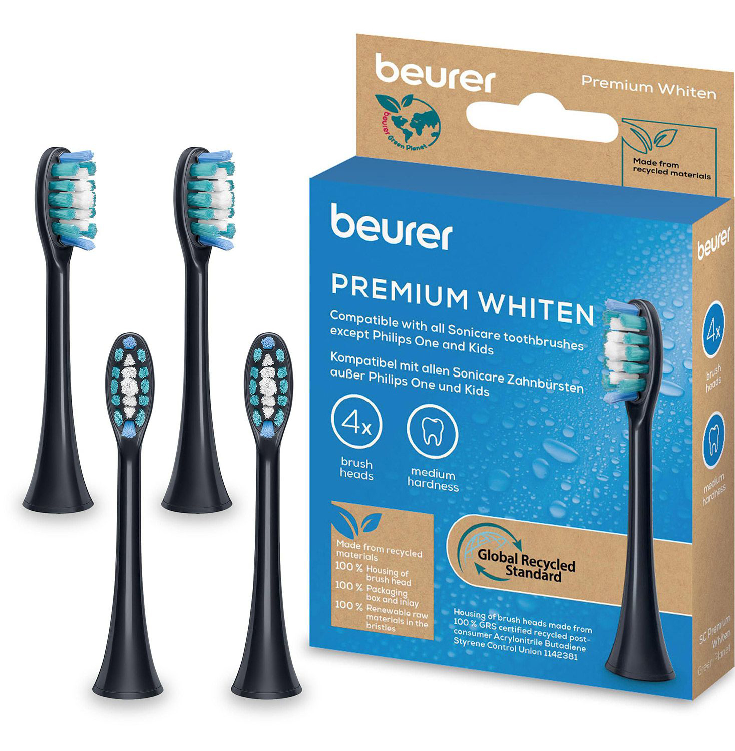 Насадка для зубної щітки Beurer SC 30/50 Premium White 4 шт. GP - Фото 1