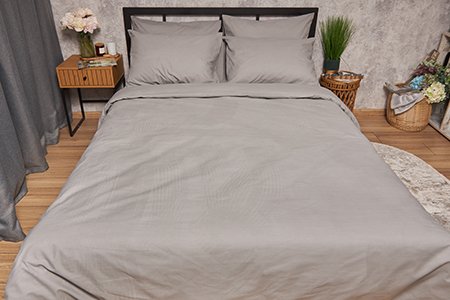 Комплект постельного белья Moon&Star 160х220х2 нав. 2х40х60 Gray Бязь Gold Люкс (MS-820001143) - Фото 1