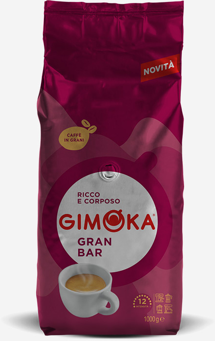 Кофе в зернах Gimoka Rosso Gran Bar 1 кг (8003012000039) - Фото 1