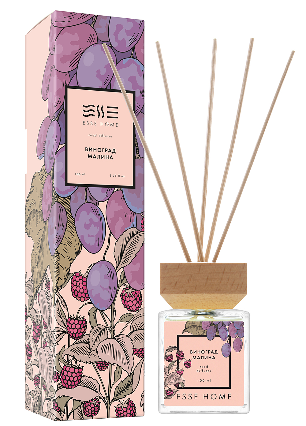 Аромадиффузор Esse Home Виноград и Малина 100 мл (4820239120173) - Фото 1