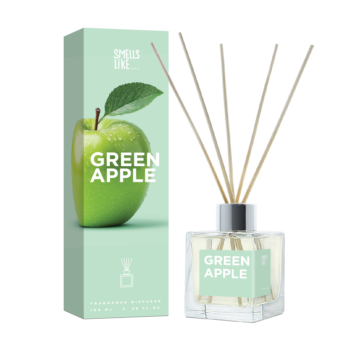 Аромадиффузор Esse Smells Like Green apple (Зеленое Яблоко) 100 мл (SL-GA) - Фото 1