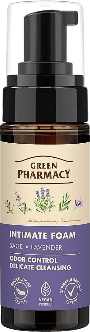 Купить Пенка для интимной гигиены Green Pharmacy Шалфей/лаванда 150 мл (4823015910807) - Фото 1 Пенка для интимной гигиены Green Pharmacy Шалфей/лаванда 150 мл (4823015910807) - Фото 1