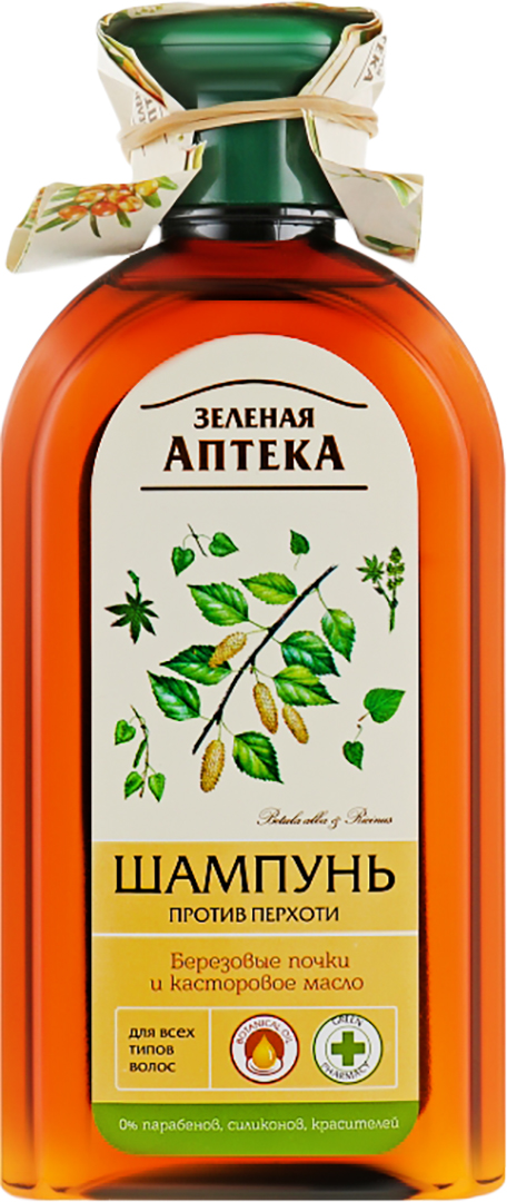 Шампунь жіночий Green Pharmacy rасторова олія 350 мл (4823015934353) - Фото 1