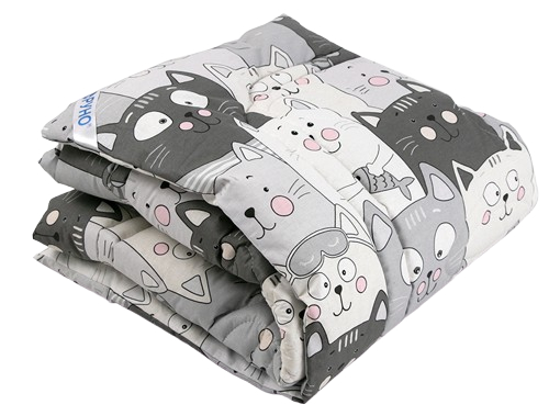 Ковдра дитяча зима Руно 140х105 см вовняна Grey Cat (320.02ШУ_Grey Cat) - Фото 1