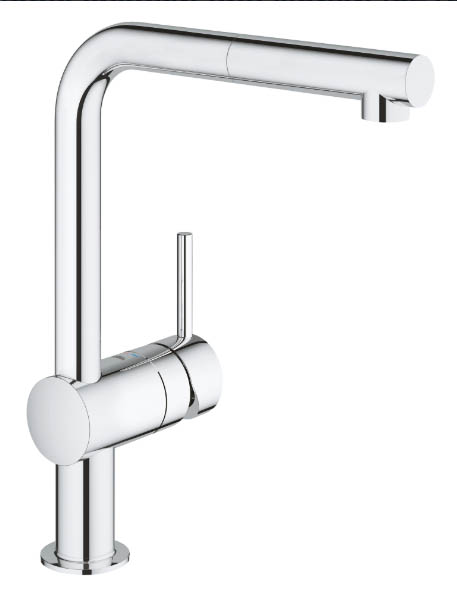 Смеситель кухонный Grohe Vento Ohm L Pull Хром (30436000) - Фото 1