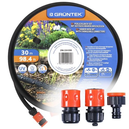 Шланг поливочный Gruntek 30м 1/2'' Black (296224030) - Фото 1