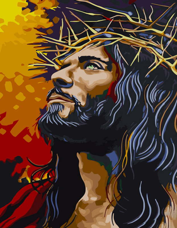 Картина за номерами Strateg Ісус в терновому вінку 40х50 см (GS1275) - Фото 1