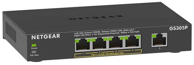 Коммутатор локальної мережі (Switch) Netgear GS305P-300EUS - Фото 1