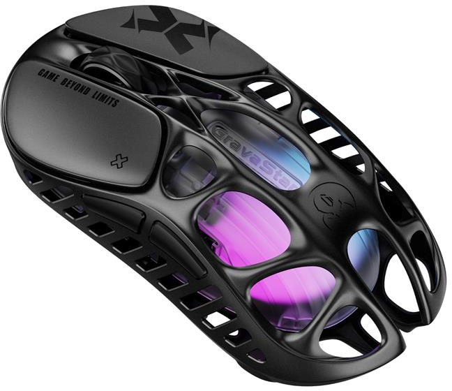 Мышь беспроводная игровая GravaStar Mercury X BT/WL/USB-A RGB (GSX_BLK) - Фото 1