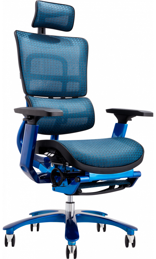 Крісло офісне GT Racer X-815L Black/Blue (W-85) - Фото 1