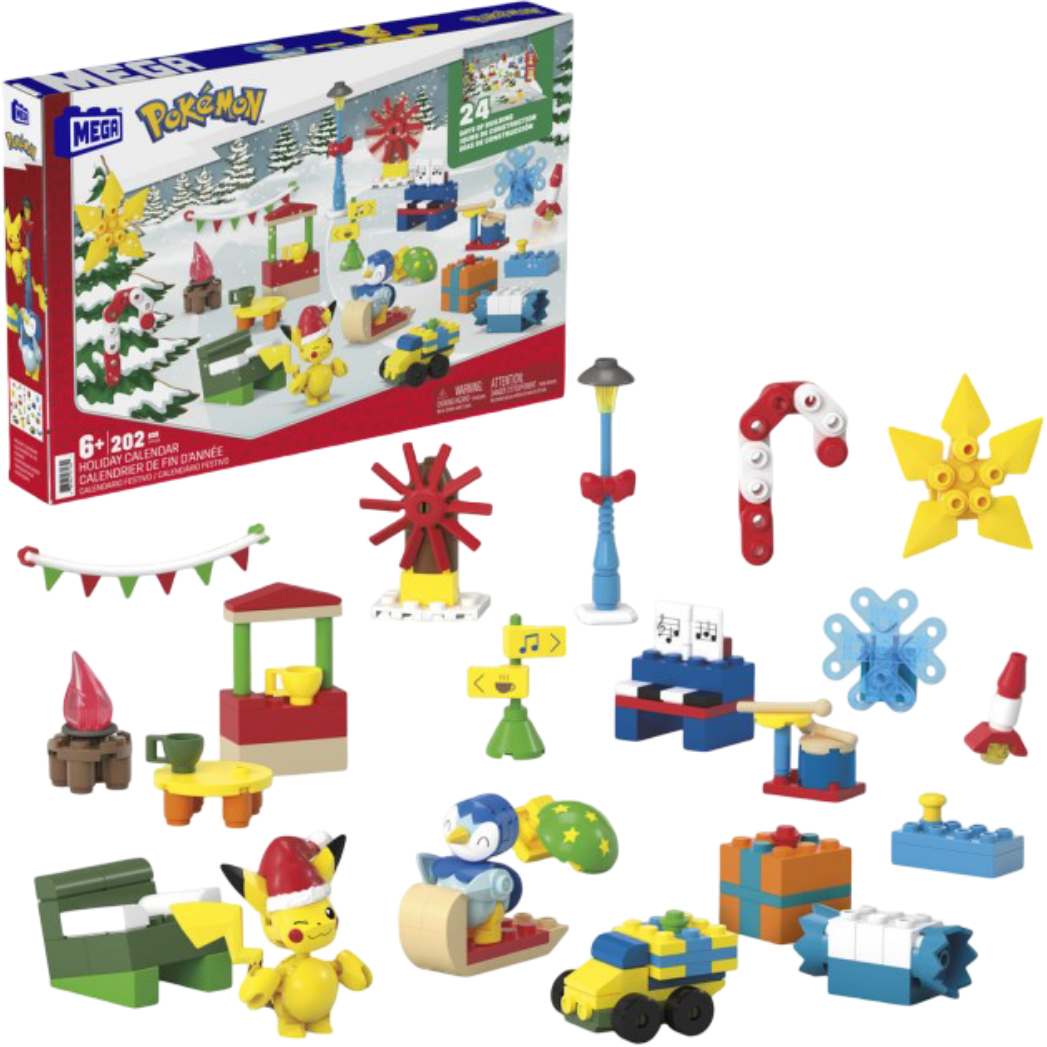Набір ігрових фігурок Mega Construx Адвент-календар Зимові пригоди Покемонів (GYG99) - Фото 1