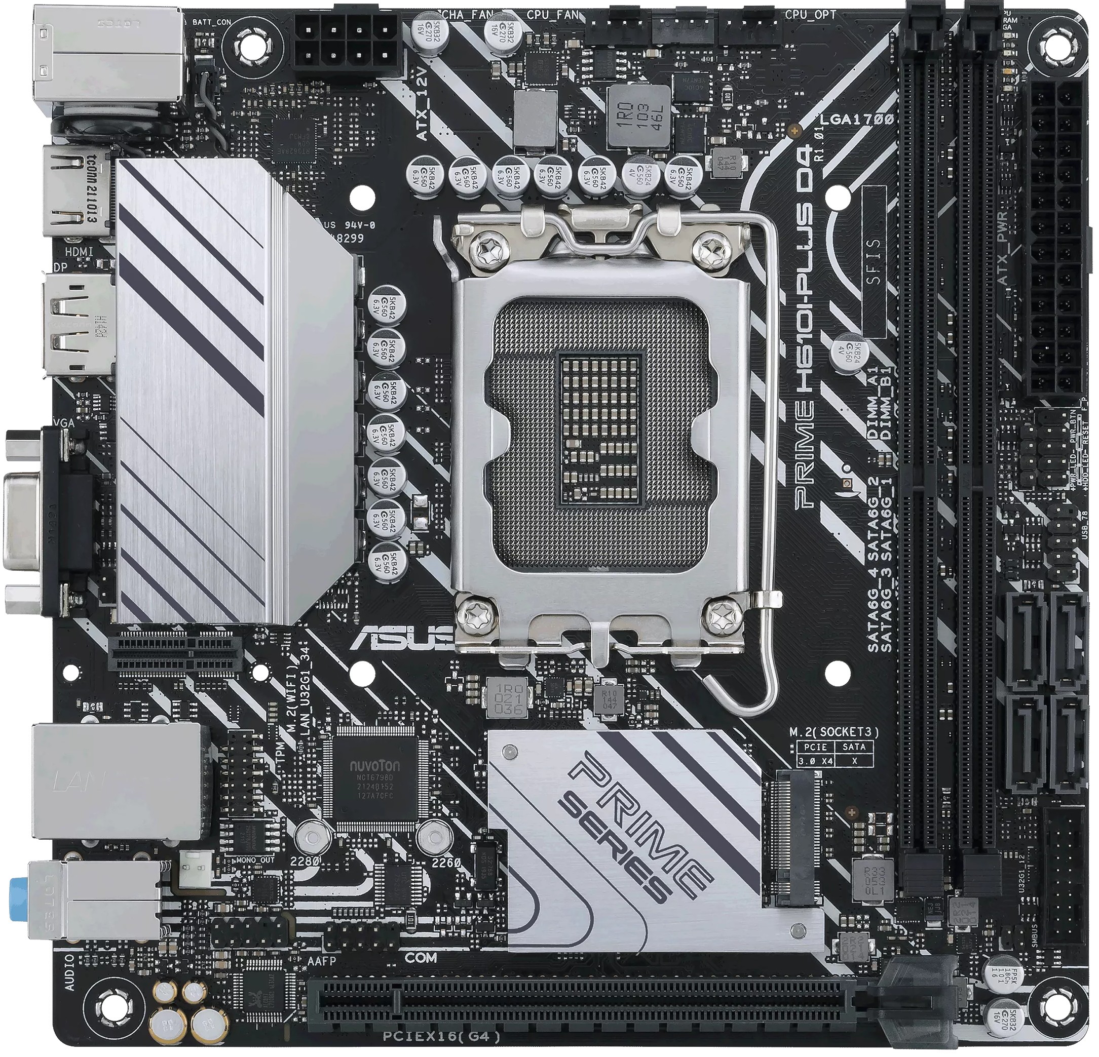 Материнская плата Asus PRIME H610I-PLUS D4-CSM - Фото 1