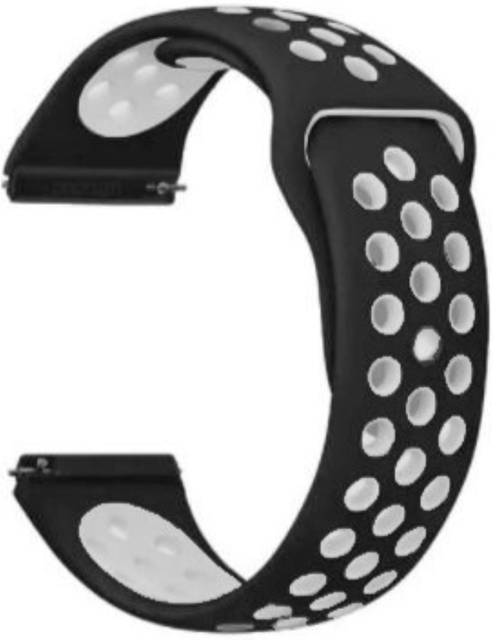 Ремешок для смарт-часов BeCover Vents Style for Huawei Watch GT / GT 2 46mm / GT 2 Pro / GT Active / Honor Watch Magic 1/2 / GS Pro / Dream Black-White (707128) - Фото 1