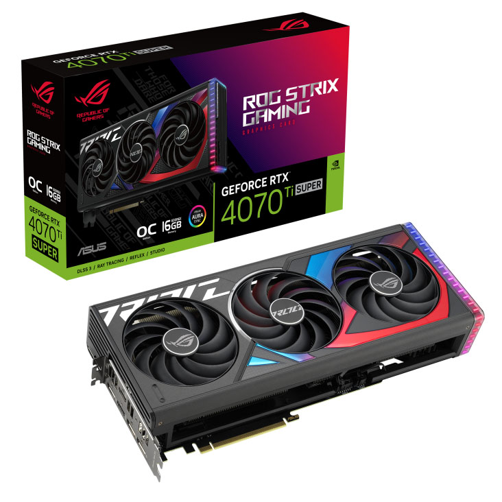 Видеокарта Asus GeForce RTX 4070 Ti SUPER 16GB GDDR6X OC Edition (ROG ...