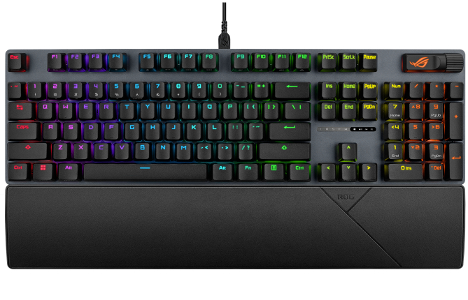 Клавиатура проводная игровая Asus ROG Strix Scope II X NX Snow V2 EN PBT Black (90MP03XF-BKUA20) - Фото 1