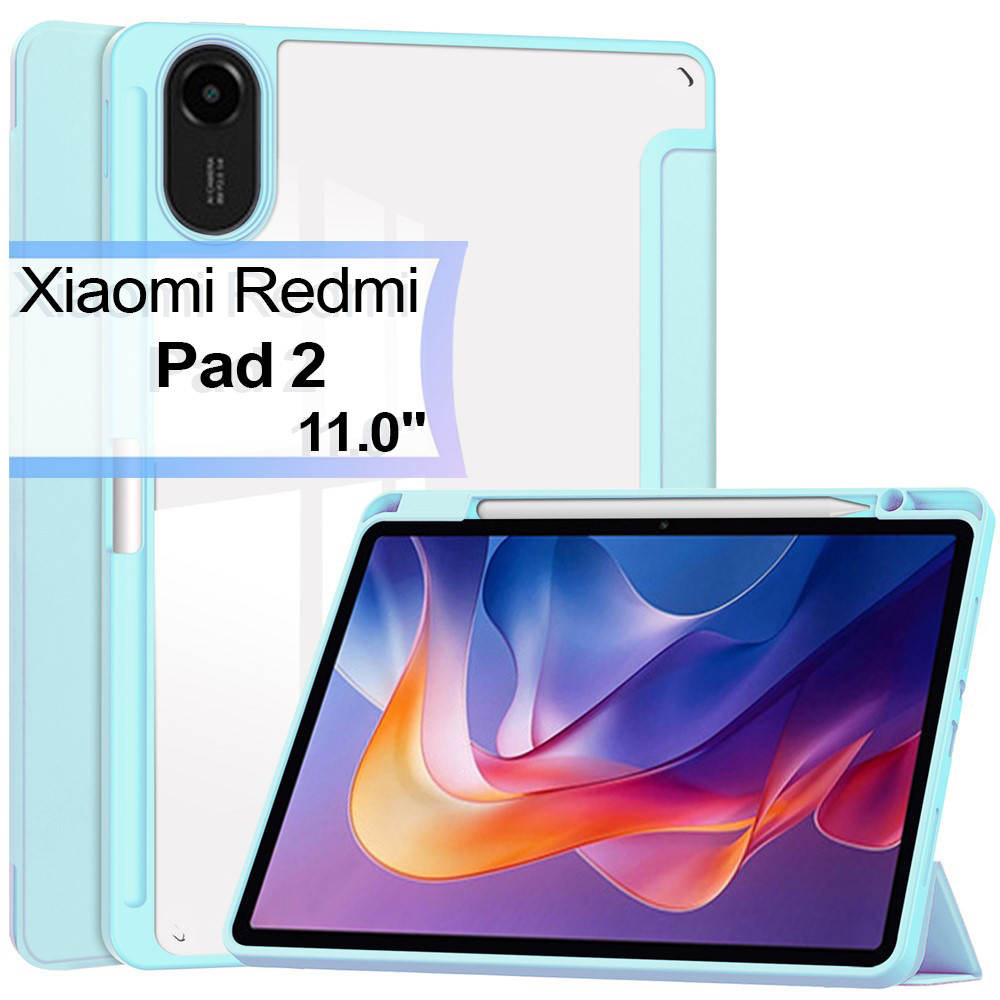 Чохол для планшета BeCover Soft Edge з кріпленням для стілусу for Xiaomi Redmi Pad 2 11.0" Light Blue (713661) - Фото 1