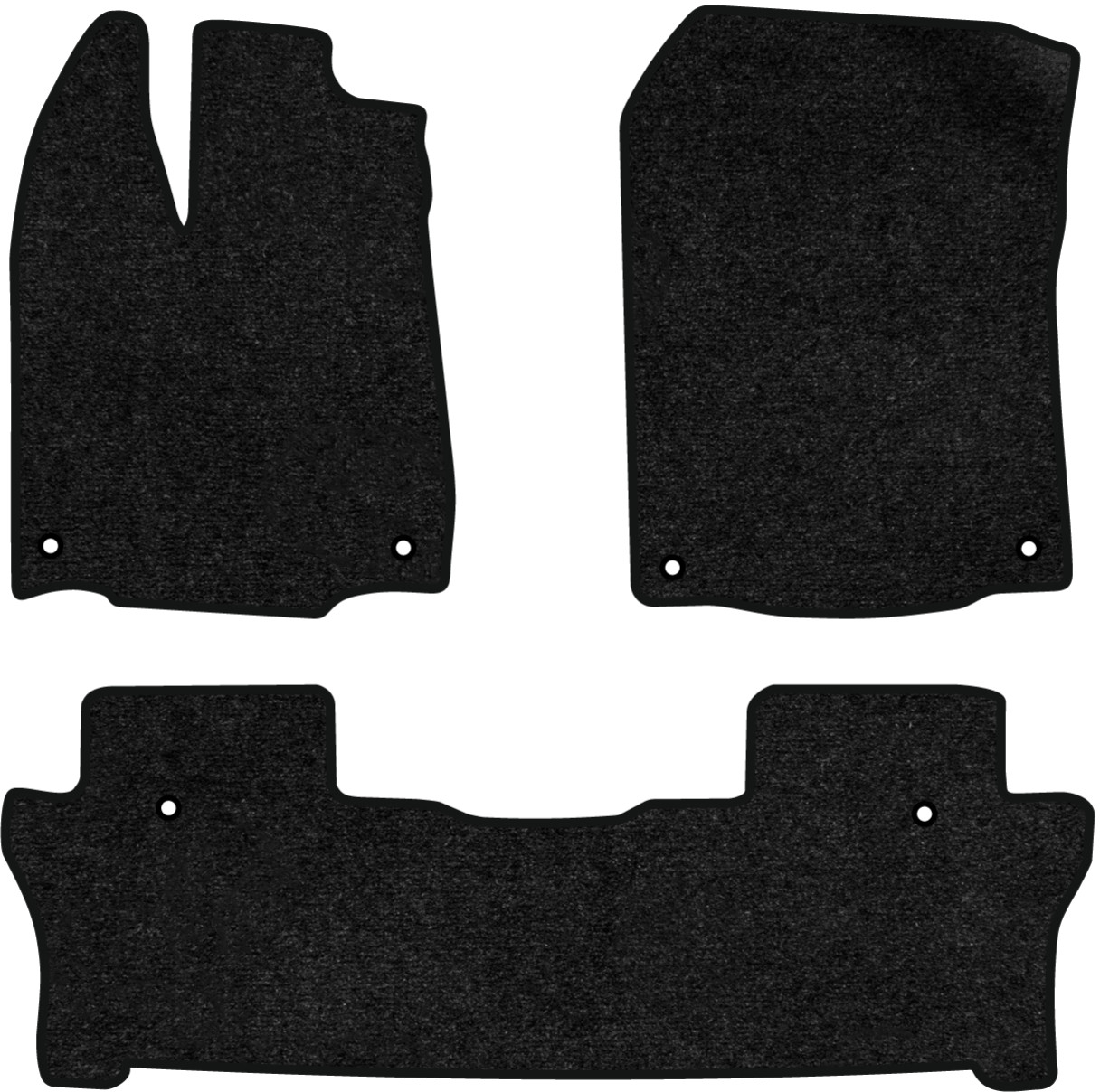 Килимки ворсові в салон авто EVAtech Standard для Honda Pilot Elite 7 seats 2015-2022 3 покоління SUV USA чорний кант HA12343Z3TL6VEB - Фото 1
