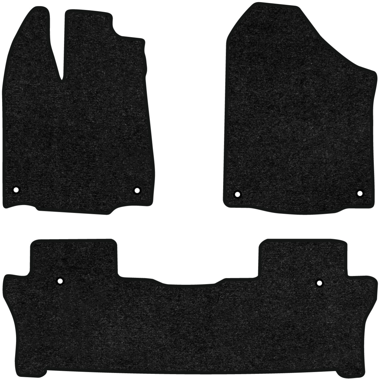 Килимки ворсові в салон авто EVAtech Standard для Honda Pilot Elite 7 seats 2015-2022 3 покоління SUV USA чорний кант HA12343ZV3TL6VEB - Фото 1