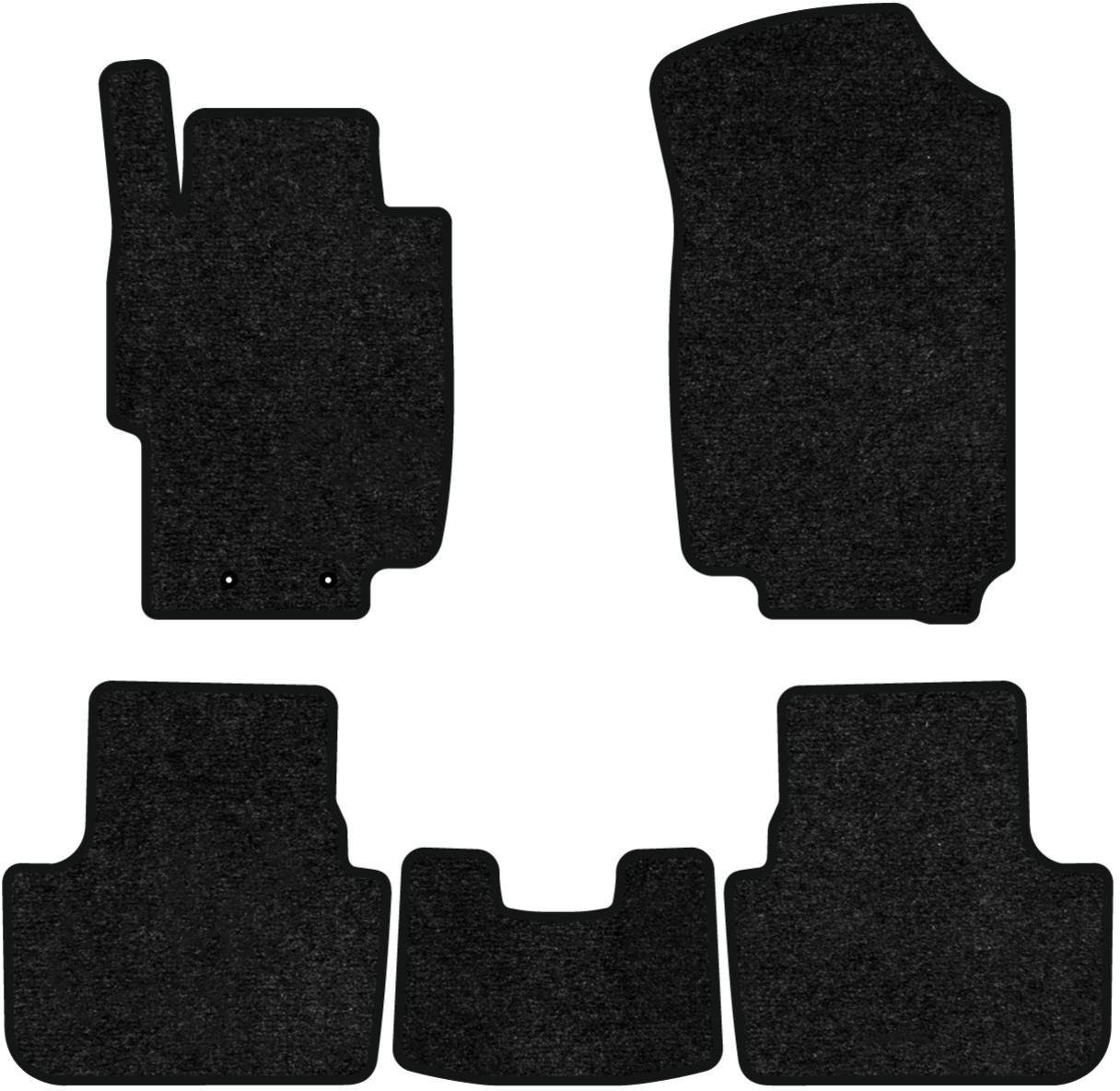 Килимки ворсові в салон авто EVAtech Standard для Honda Accord MT (Electric seats) 2003-2008 7 покоління Sedan EU чорний кант HA13170CV5LA2VEB - Фото 1