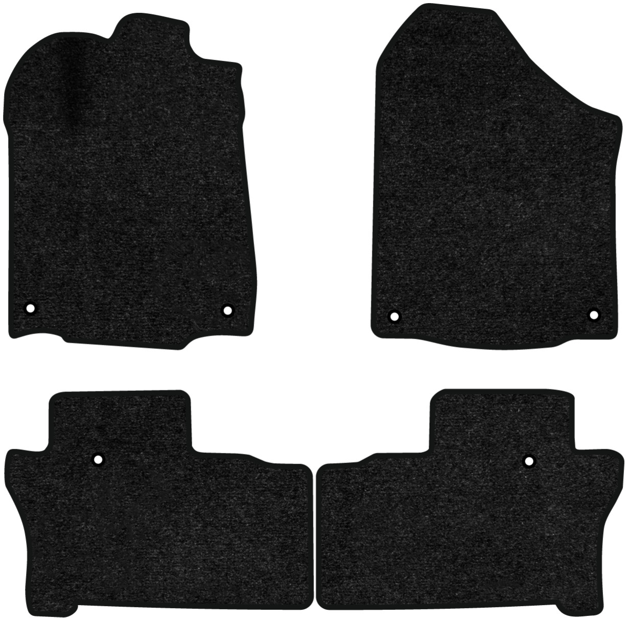Коврики ворсовые в салон авто EVAtech Standard для Honda Pilot Elite 8 seats 2015-2022 3 поколение SUV USA черный кант HA13337PEC4TL6VEB - Фото 1