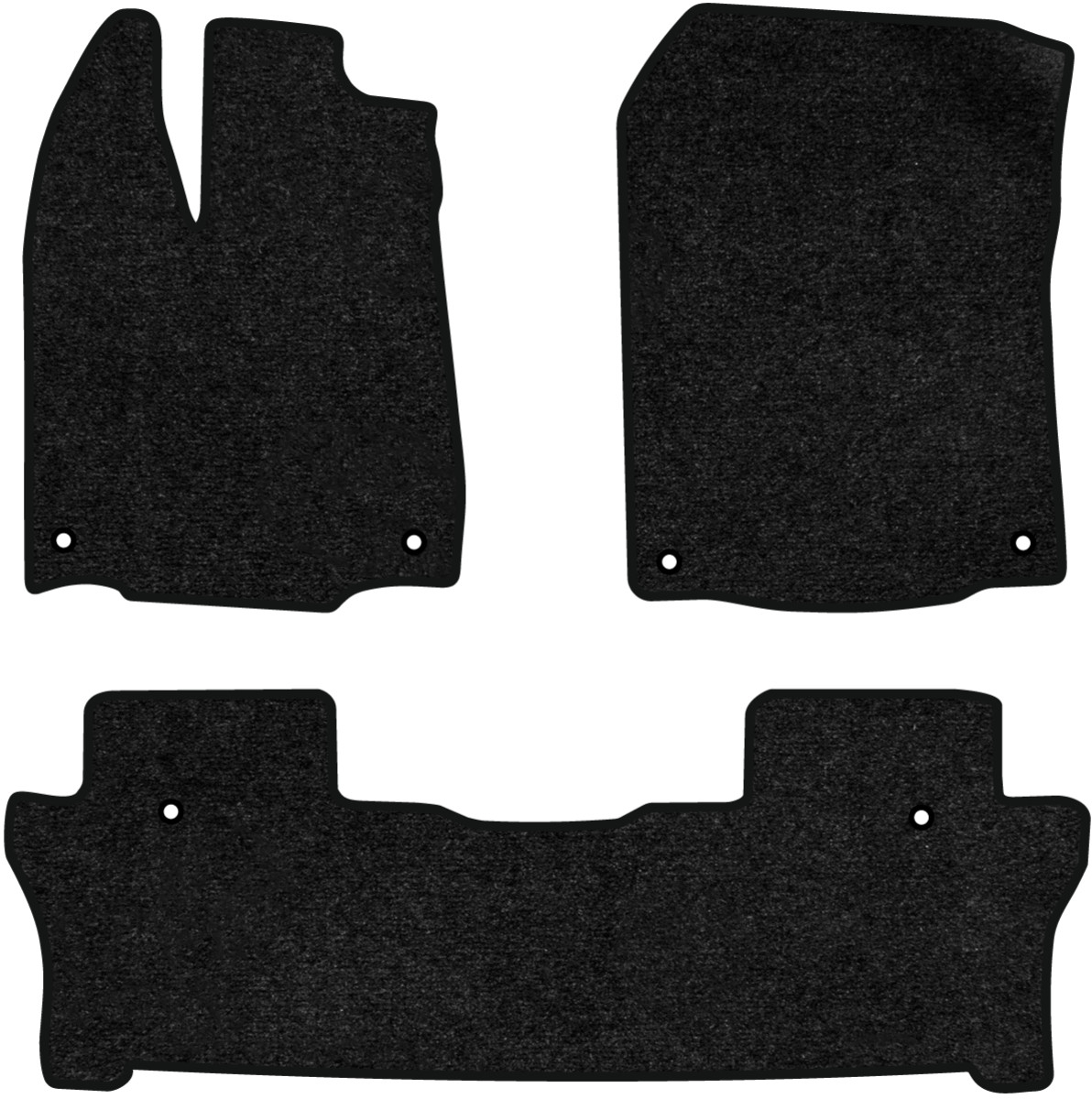 Коврики ворсовые в салон авто EVAtech Standard для Honda Pilot Elite 8 seats 2015-2022 3 поколение SUV USA черный кант HA13337Z3TL6VEB - Фото 1