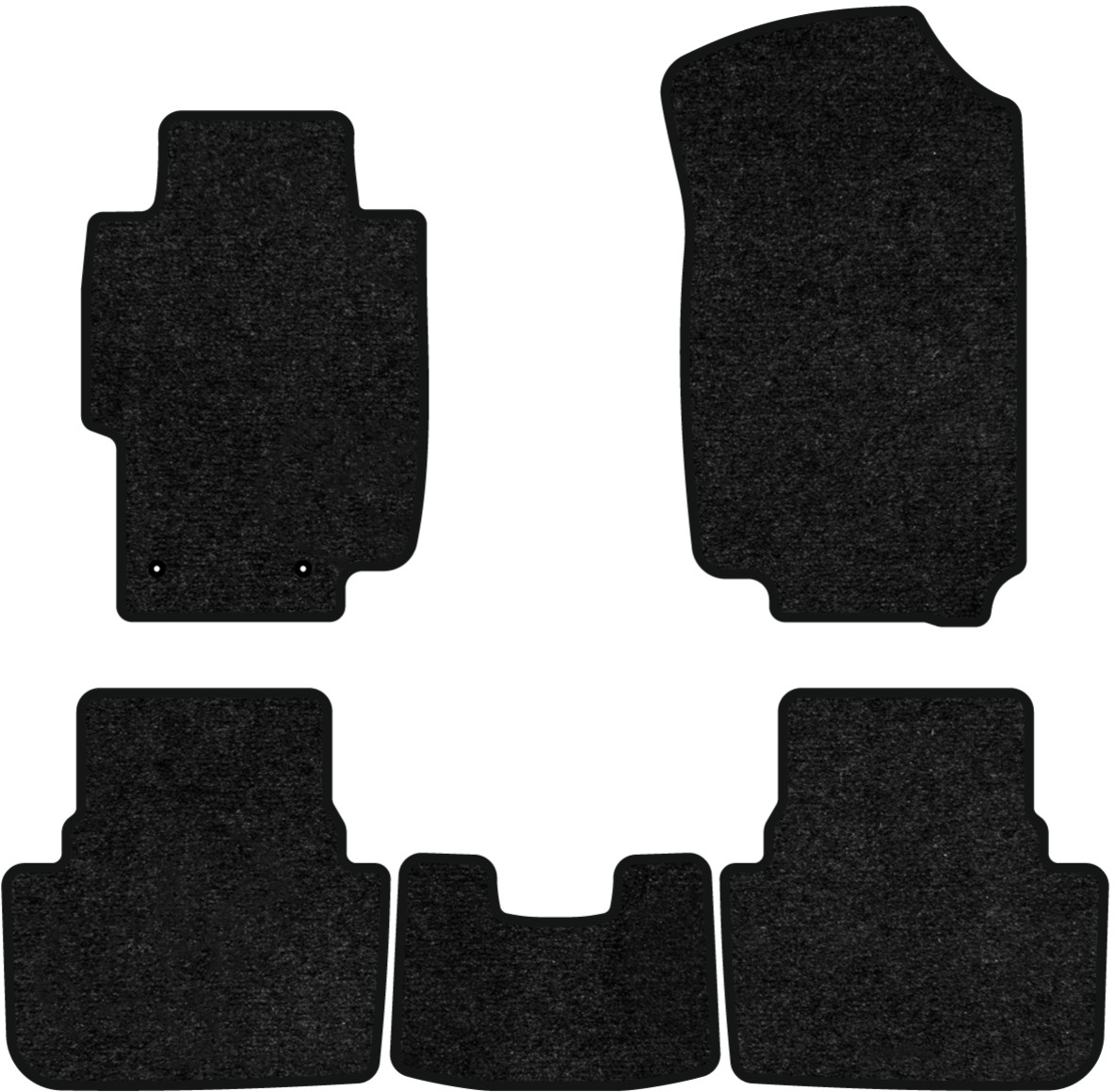 Коврики ворсовые в салон авто EVAtech Standard для Honda Accord MT 2003-2008 7 поколение Sedan USA черный кант HA3924CG5LA2VEB - Фото 1