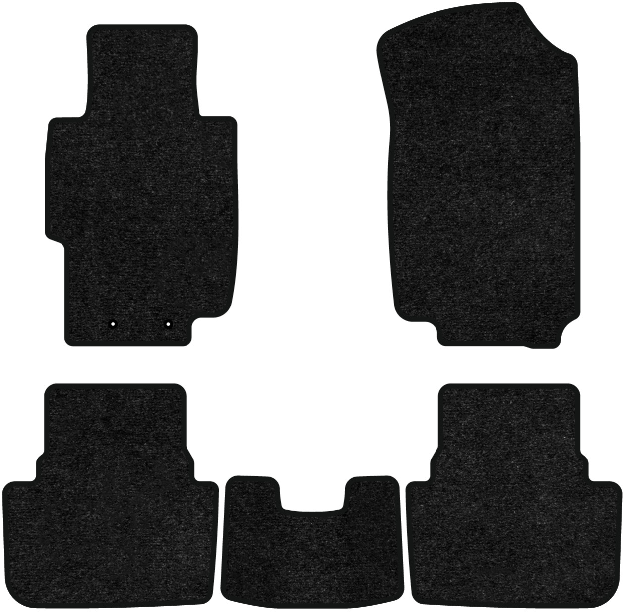 Коврики ворсовые в салон авто EVAtech Standard для Honda Accord AT (Mechanical seats) 2003-2008 7 поколение Sedan EU черный кант HA3958CG5LA2VEB - Фото 1