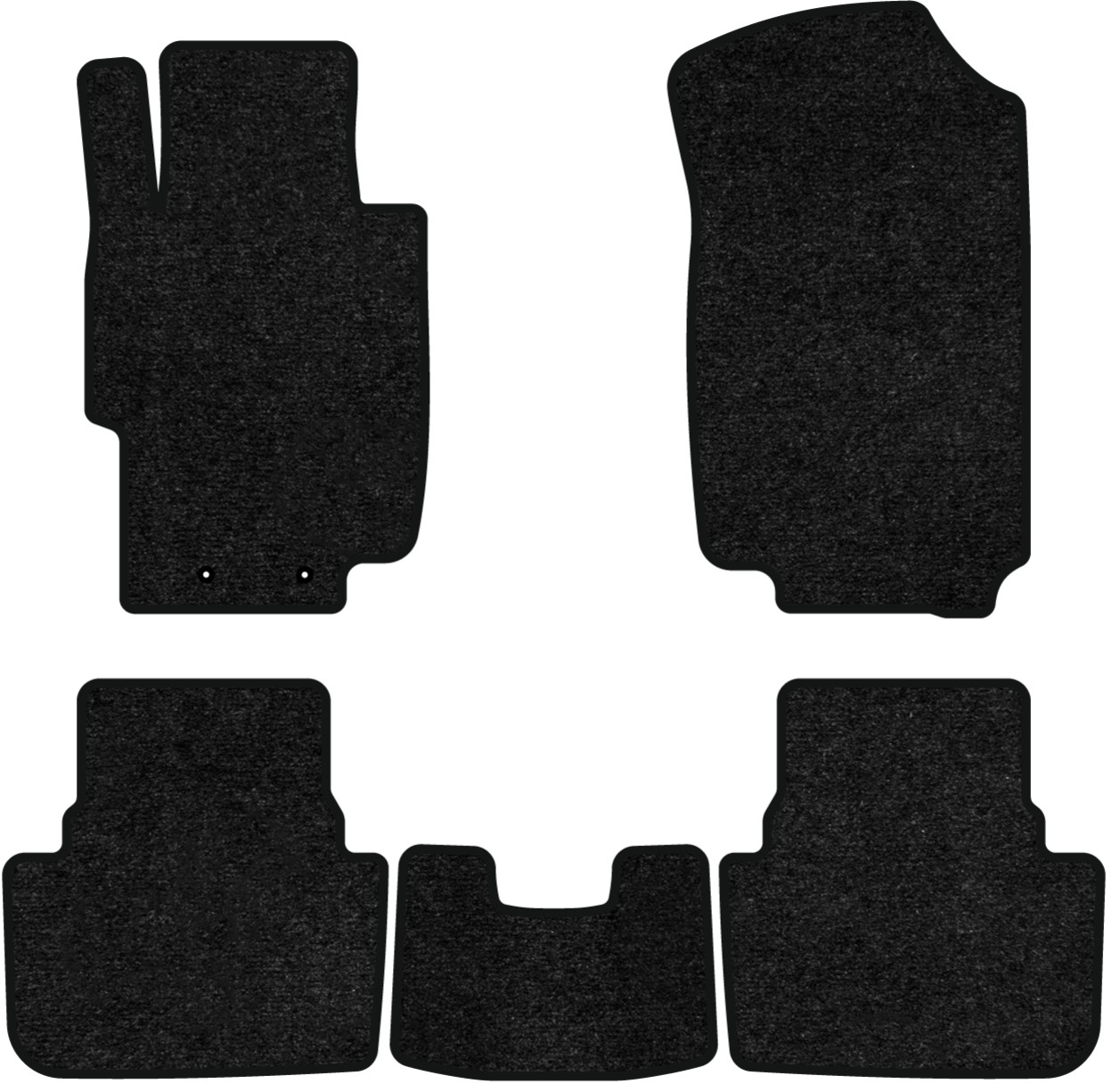Коврики ворсовые в салон авто EVAtech Standard для Honda Accord AT (Mechanical seats) 2003-2008 7 поколение Sedan EU черный кант HA3958CV5LA2VEB - Фото 1