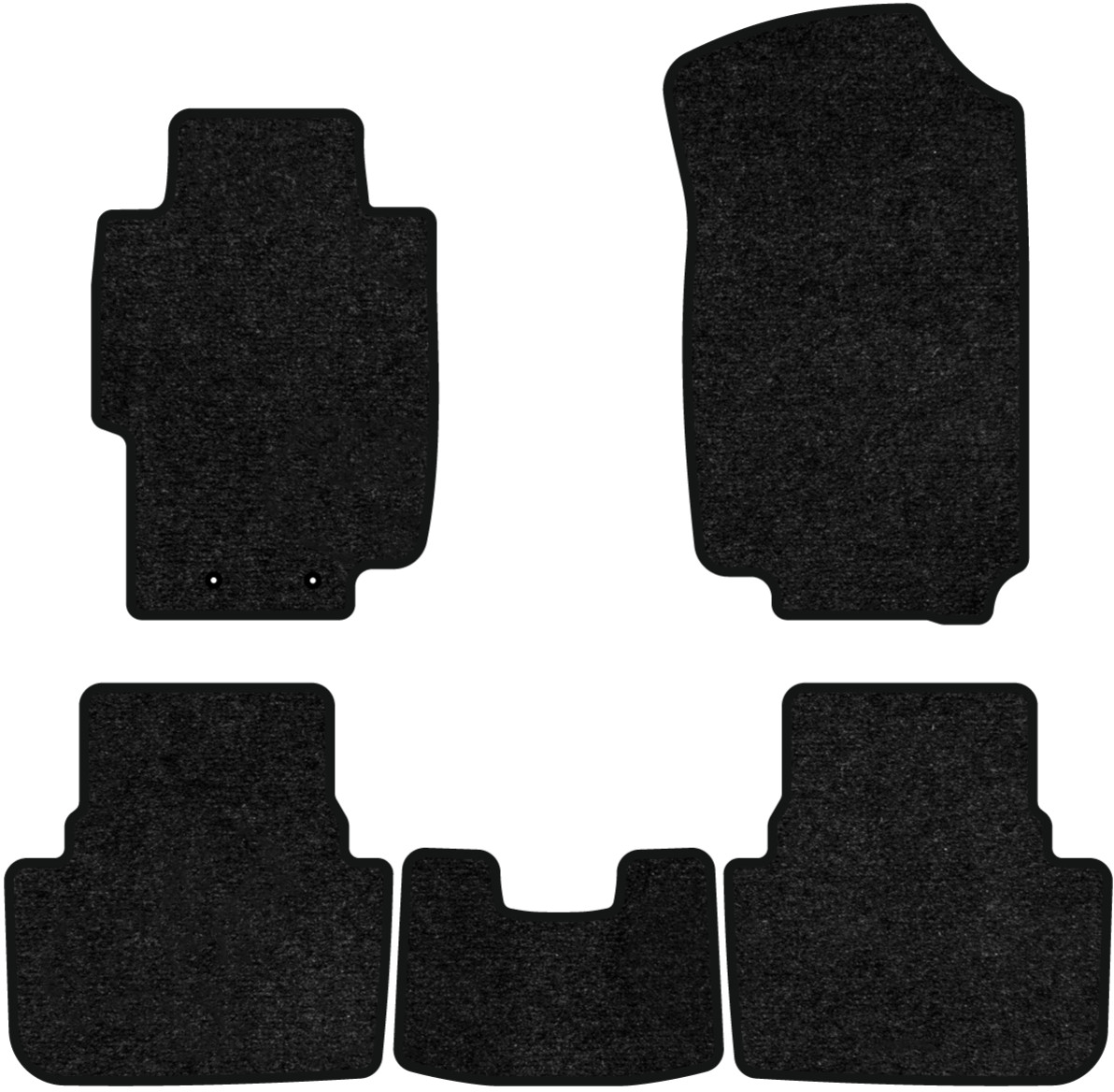 Коврики ворсовые в салон авто EVAtech Standard для Honda Accord MT (Mechanical seats) 2003-2008 7 поколение Combi EU черный кант HA3963CG5LA2VEB - Фото 1