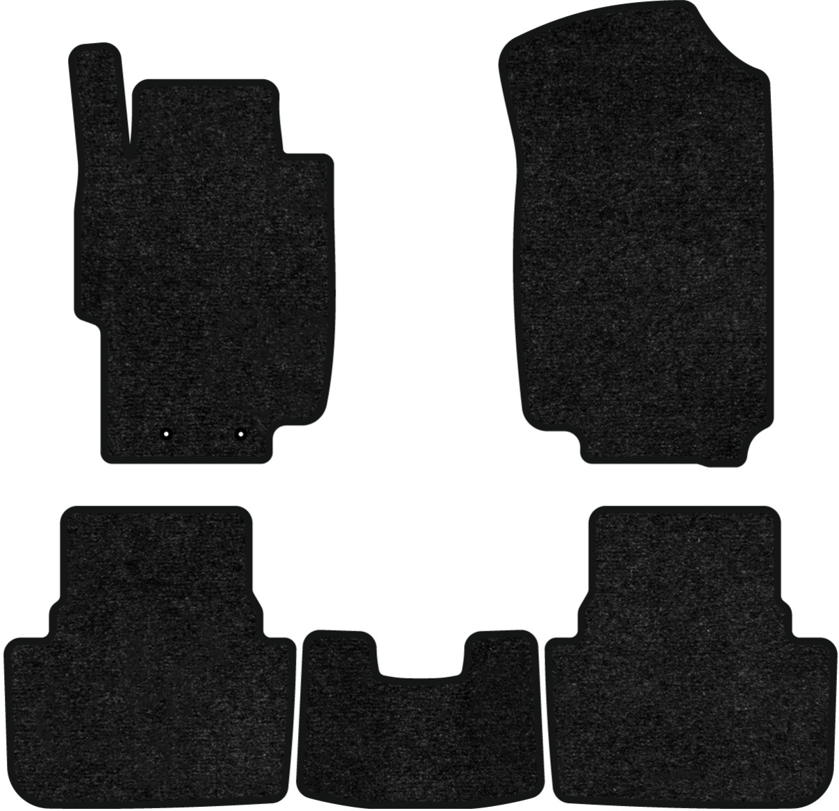 Коврики ворсовые в салон авто EVAtech Standard для Honda Accord MT (Mechanical seats) 2003-2008 7 поколение Combi EU черный кант HA3963CV5LA2VEB - Фото 1
