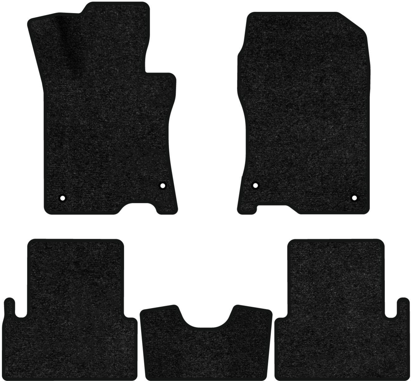 Коврики ворсовые в салон авто EVAtech Standard для Honda Accord 2008-2013 8 поколение Combi EU черный кант HA42982CD5TL4VEB - Фото 1