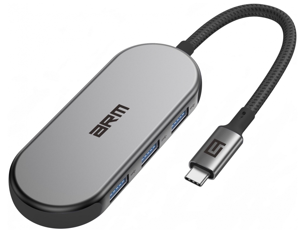 Хаб USB Armorstandart Type-C to HD4K+PD+3USB+TF/SDcard Gray (ARM69366) - Фото 1