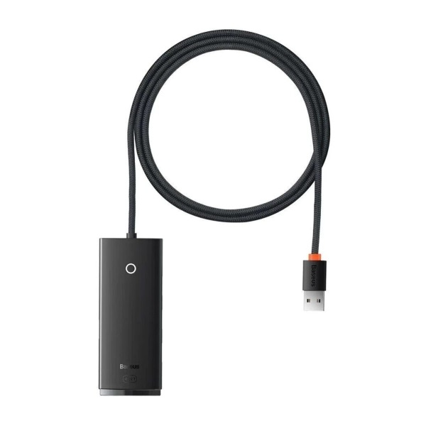 Хаб USB Baseus 4-Port USB-A USB-A to USB 3.0х4  1m Black (WKQX030101) - Фото 1