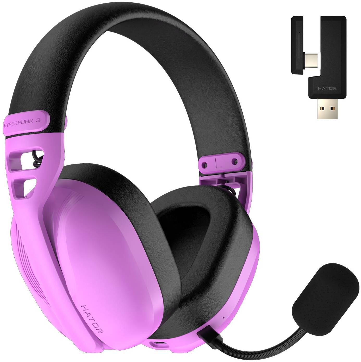 Гарнітура бездротова ігрова Hator HYPERPUNK 3 Hi-Res Violet (ESH19)