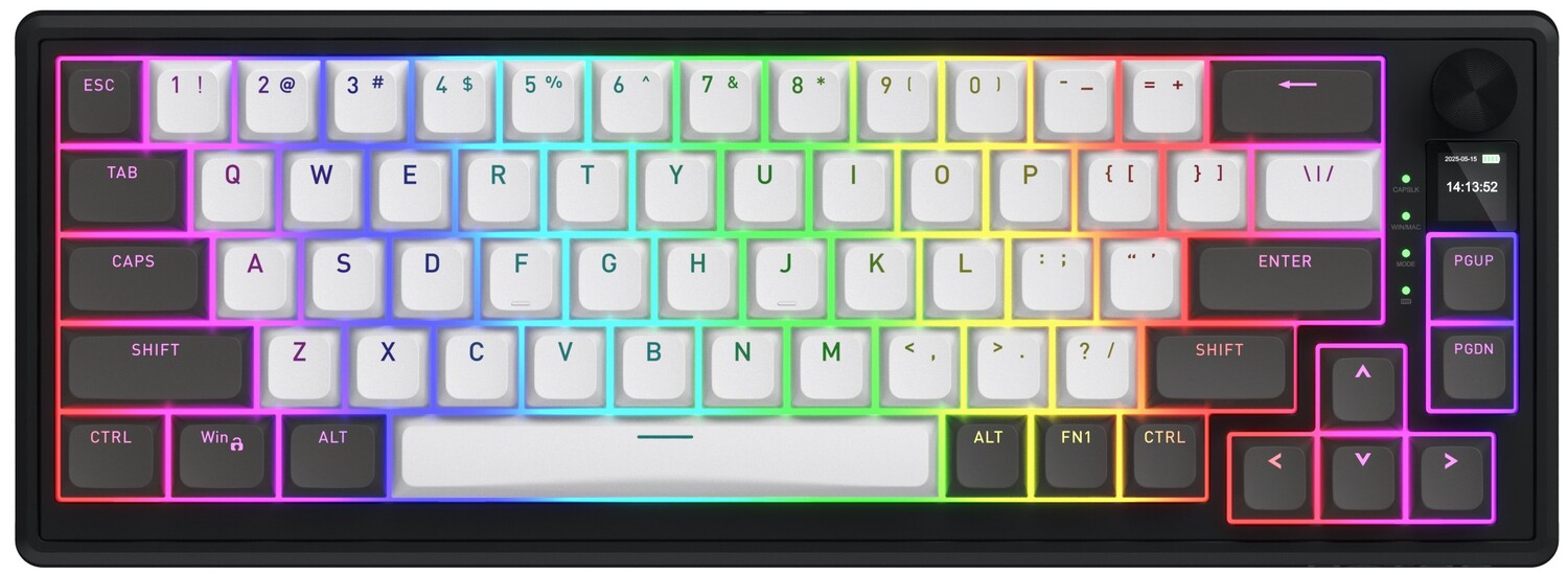 Клавіатура бездротова ігрова Hator Skyfall 65 PRO wireless Grey/Black (HTK4160) - Фото 1