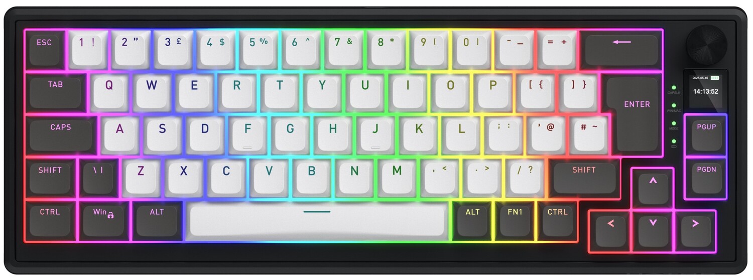 Клавіатура бездротова ігрова Hator Skyfall 65 PRO wireless Grey/Black (HTK4160EU) - Фото 1