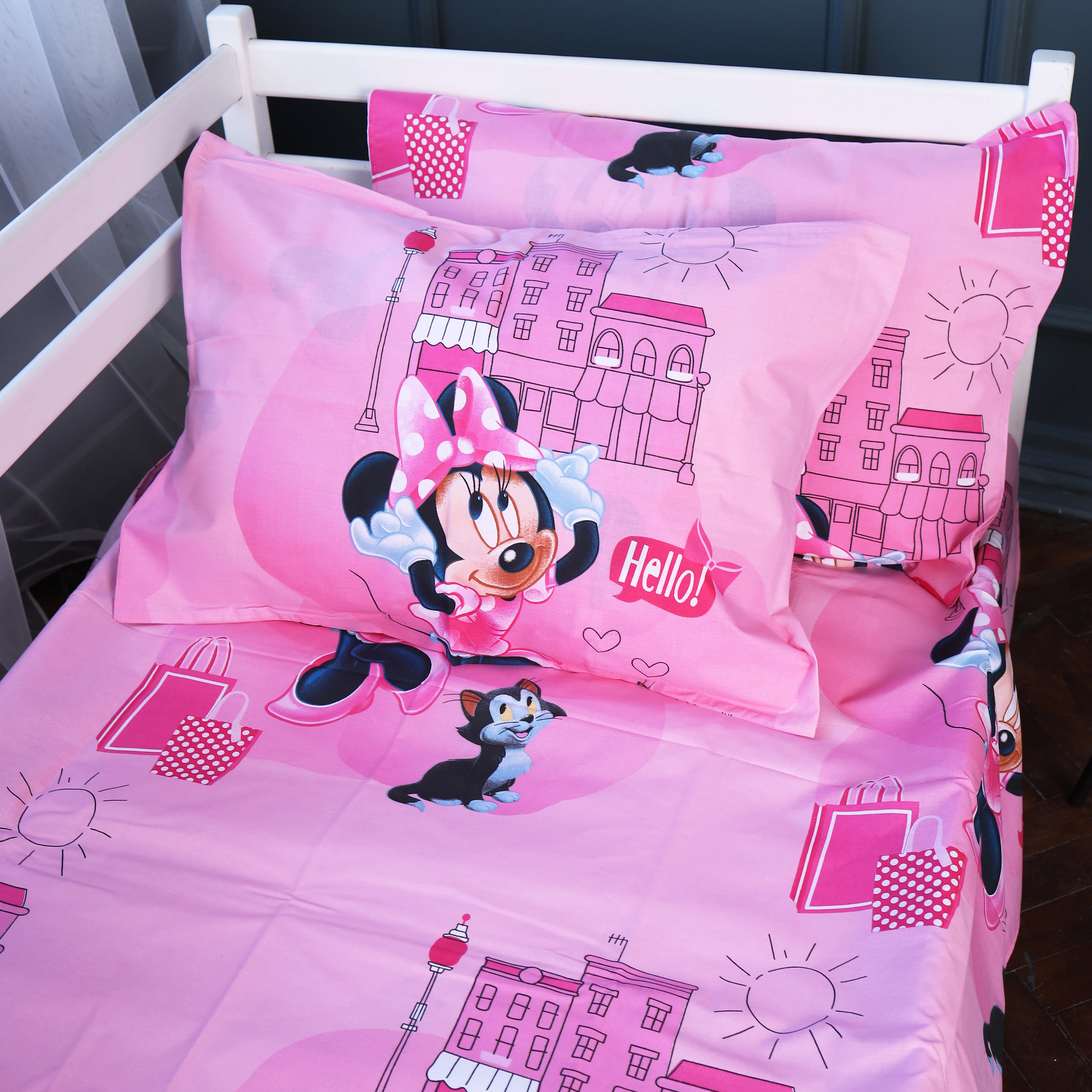 Наволочка MirSon 17-0703 Hello Minnie Ranforce Elite Розовая 70х70 см (2200010500226) - Фото 1